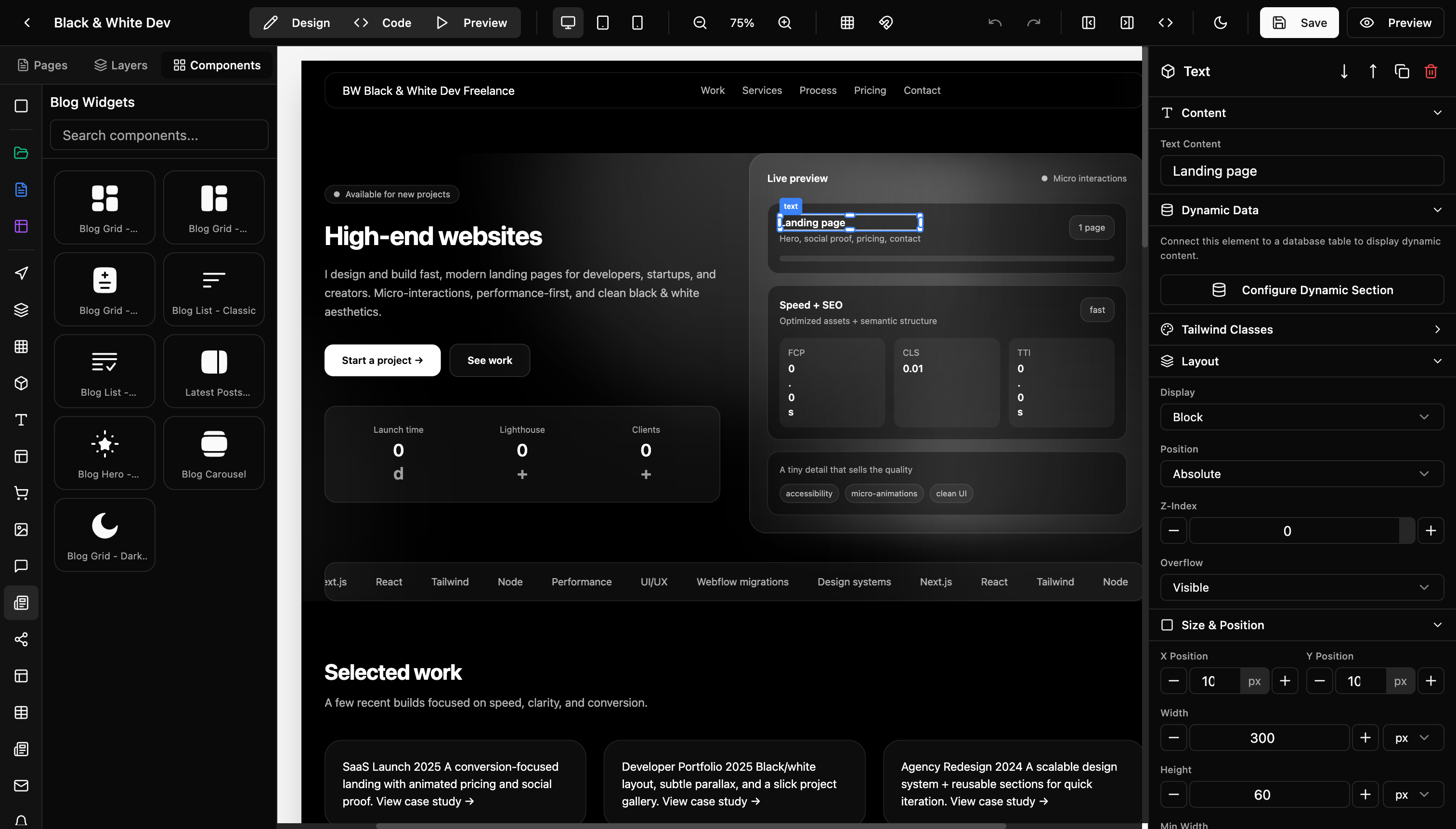 Website Builder Interface
